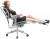 Ортопедическое кресло Expert Fly Серое с подножкой